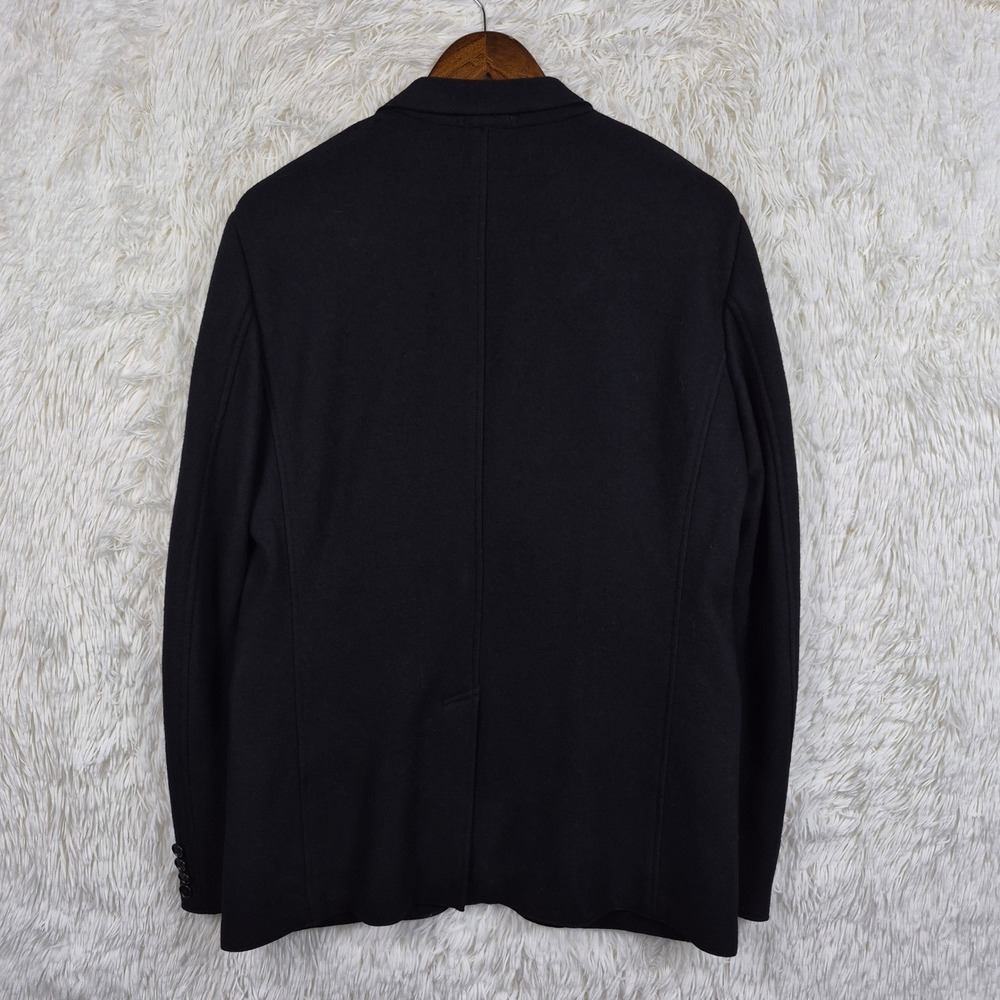 Uniqlo Wool Collection Mens Slim Fit Blazer Jacket Black 40R Unstructured - Picture 3 of 11